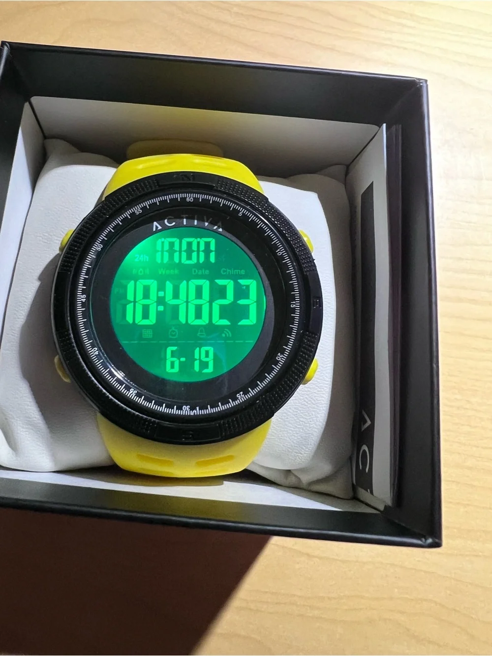 0136: Activa X Invicta Digital Essential Mens Watch - 50mm Yellow (ACW1915-014)